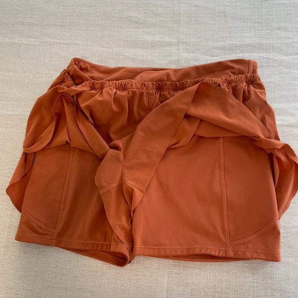 Athleta Women's Rust Orange Skorts - Picture 3 of 7